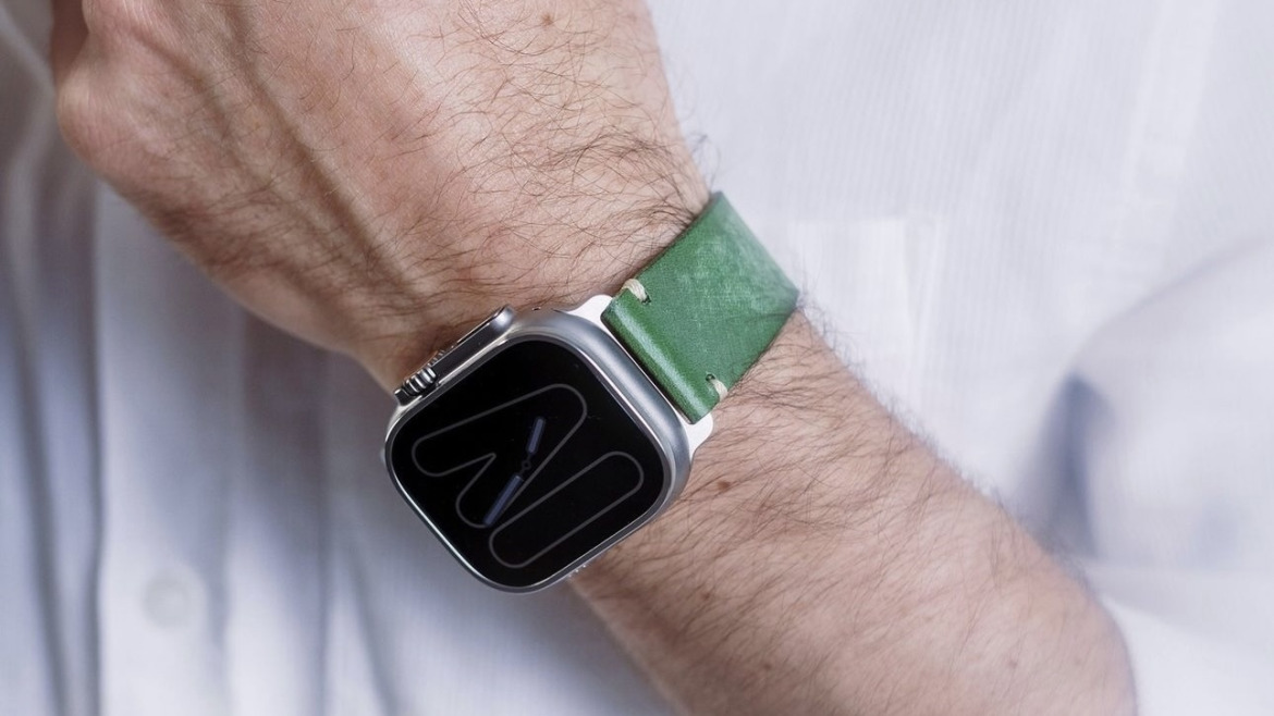 Bracelet montre Veau Ethnic Vert Apple Watch Ultra